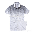 95% polyester 5% spandex men`knitted button down shirts with sublimation printing